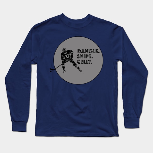 Ice Hockey Celly Long Sleeve T-Shirt by DizzySpells Designs